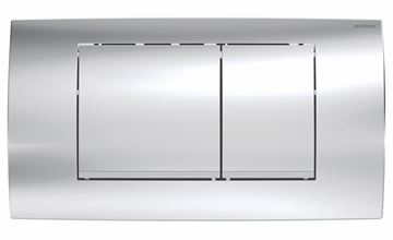 GEBERIT TWINLINE 30 ovládacie tlačidlo pre dve splachovania, plast, lesklý/matný chróm