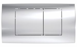 GEBERIT TWINLINE 30 ovládacie tlačidlo pre dve splachovania, plast, lesklý/matný chróm