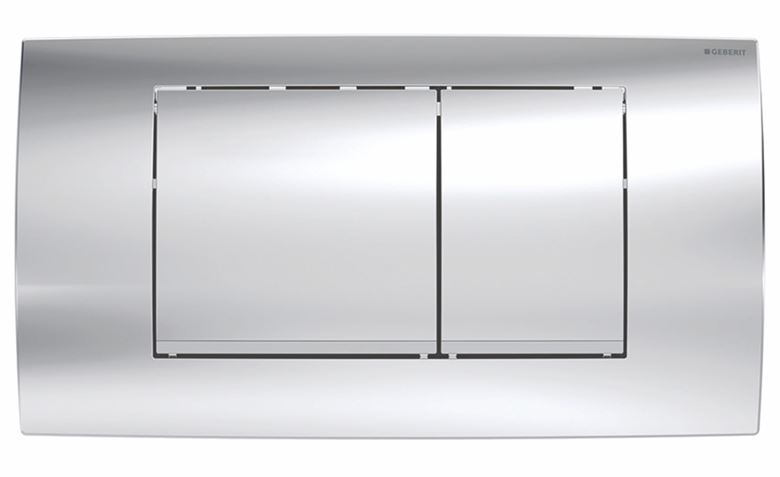 GEBERIT TWINLINE 30 ovládacie tlačidlo pre dve splachovania, plast, lesklý/matný chróm 115.899.KH.1 Obrázek - Hlavní obrázek