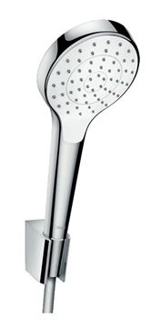 HANSGROHE CROMA SELECT S ručná sprcha 110mm, 1jet, s držiakom a hadicou, biela/chróm