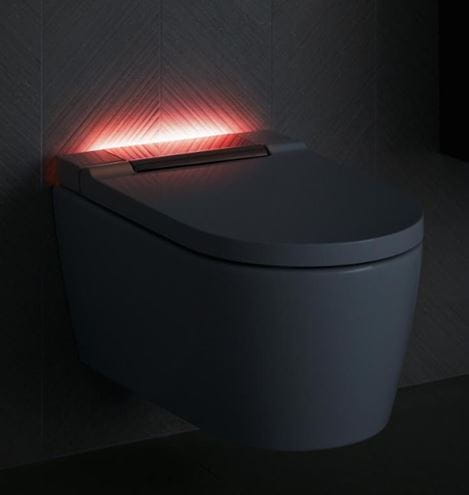 GEBERIT AQUACLEAN SELA závesné WC s bidetovým sedadlom, SoftOpening, TurboFlush, KeraTect, biela/chróm 146.222.21.1 Obrázek - fotka