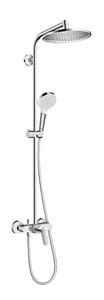 HANSGROHE CROMETTA S 240 SHOWERPIPE sprchový set s batériou, horná sprcha, ručná sprcha s 2 prúdmi, tyč, hadica, chróm