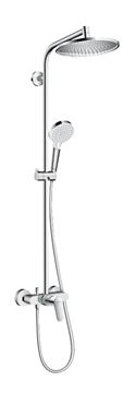HANSGROHE CROMETTA S 240 SHOWERPIPE sprchový set s batériou, horná sprcha, ručná sprcha s 2 prúdmi, tyč, hadica, chróm