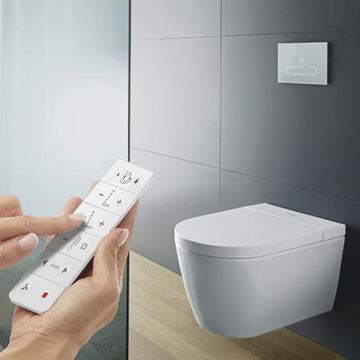 DURAVIT SENSOWASH STARCK F LITE závesné WC compact, s bidetovým SoftClose sedadlom, Rimless splachovanie, HygieneGlaze 650001012004310 Obrázek - fotka
