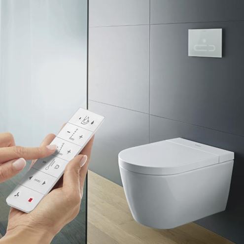 DURAVIT SENSOWASH STARCK F LITE závesné WC compact, s bidetovým SoftClose sedadlom, Rimless splachovanie, HygieneGlaze 650001012004310 Obrázek - fotka