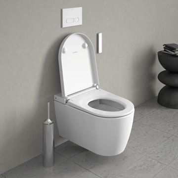 DURAVIT SENSOWASH STARCK F LITE závesné WC compact, s bidetovým SoftClose sedadlom, Rimless splachovanie, HygieneGlaze 650001012004310 Obrázek - fotka