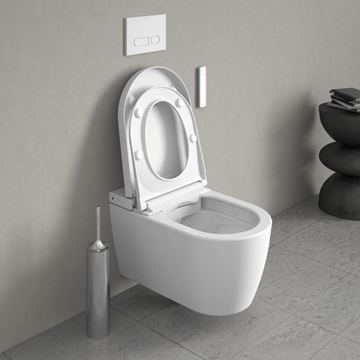 DURAVIT SENSOWASH STARCK F LITE závesné WC compact, s bidetovým SoftClose sedadlom, Rimless splachovanie, HygieneGlaze 650001012004310 Obrázek - fotka