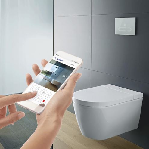 DURAVIT SENSOWASH STARCK F LITE závesné WC compact, s bidetovým SoftClose sedadlom, Rimless splachovanie, HygieneGlaze 650001012004310 Obrázek - fotka