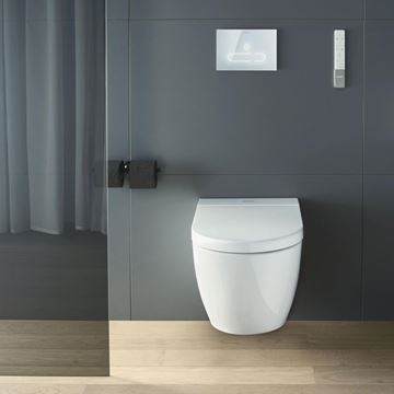 DURAVIT SENSOWASH STARCK F PLUS COMPACT závesné WC s bidetovým sedadlom, Rimless, Softclose, biela 650000012004320 Obrázek - fotka
