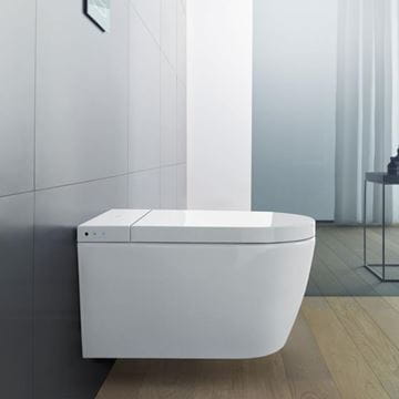 DURAVIT SENSOWASH STARCK F PLUS COMPACT závesné WC s bidetovým sedadlom, Rimless, Softclose, biela 650000012004320 Obrázek - fotka