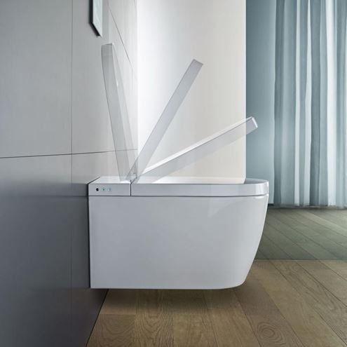 DURAVIT SENSOWASH STARCK F PLUS COMPACT závesné WC s bidetovým sedadlom, Rimless, Softclose, biela 650000012004320 Obrázek - fotka