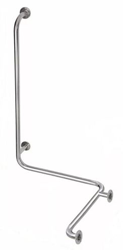 AZP BRNO REHA madlo do sprchy 672x1100 mm, rohové, ľavé, brúsená nerez R1026127 Obrázek - Hlavní obrázek