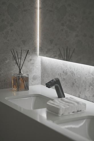 IDEAL STANDARD INTELLIMIX senzorová umývadlová batéria, s dávkovaním mydla, napájanie zo siete, čierna A7488B3 Obrázek - fotka