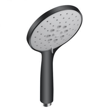 KEUCO EDITION 400 ručná sprcha pr. 131 mm, 3 prúdy, ECO AIR, čierny chróm brúsený