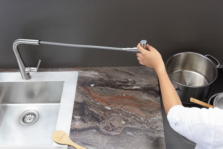 HANSGROHE TALIS SELECT M51 drezová batéria, s vyťahovacou koncovkou, nerez 72822800 Obrázek - fotka