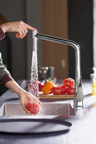 HANSGROHE METRIS M71 drezová batéria, s vyťahovacou sprškou, sBox, chróm 73801000 Obrázek - fotka