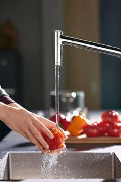 HANSGROHE METRIS M71 drezová batéria, s vyťahovacou sprškou, sBox, chróm 73801000 Obrázek - fotka