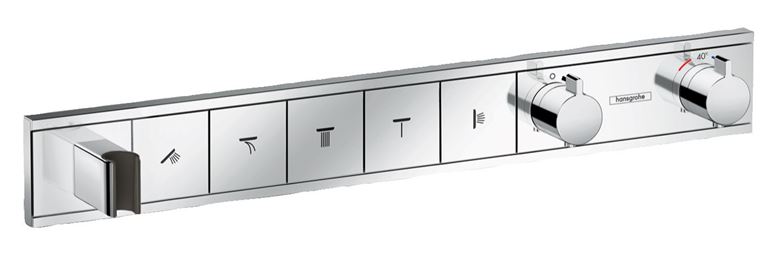HANSGROHE RAINSELECT podomietková termostatická batéria, pre 5 spotrebičov, s držiakom hadice, chróm 15358000 Obrázek - Hlavní obrázek