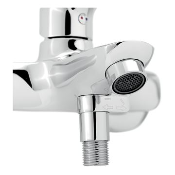 NOVASERVIS TITANIA PURE vaňová nástenná batéria, s prepínačom, chróm 90320/1,0 Obrázek - fotka