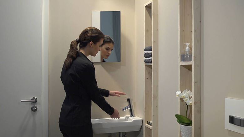 HANSGROHE TALIS SELECT S umývadlová stojanková batéria, s odtokovou súpravou, EcoSmart, chróm 72040000 Obrázek - fotka