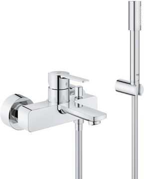 GROHE LINEARE vaňová nástenná batéria, s prepínačom, so sprchovou súpravou, chróm