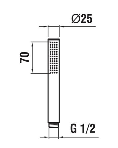 LAUFEN TWINSTICK ručná sprcha 198 mm, chróm H3619820041251 Technický nákres