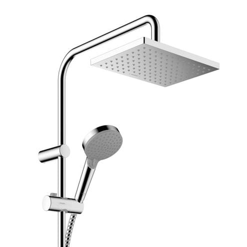 HANSGROHE VERNIS SHAPE SHOWERPIPE 230 sprchový set s termostatickou batériou, horná sprcha, ručná sprcha s 2 prúdmi, tyč, hadica, chróm 26286000 Obrázek - fotka