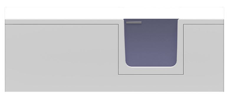 GKI DUOSETRA vaňa 170x80 cm, s dvierkami, so zástenou a sedadlom, s panelom a rámom, akrylát DUOSETRA Obrázek - fotka
