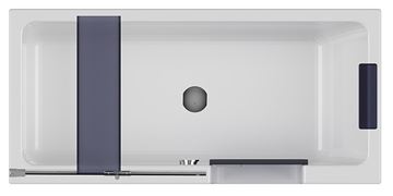 GKI DUOSETRA vaňa 170x80 cm, s dvierkami, so zástenou a sedadlom, s panelom a rámom, akrylát DUOSETRA Obrázek - fotka