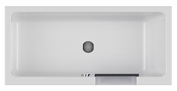 GKI DUOSETRA vaňa 170x80 cm, s dvierkami, so zástenou a sedadlom, s panelom a rámom, akrylát DUOSETRA Obrázek - fotka