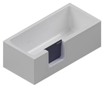 GKI DUOSETLA vaňa 170x80 cm, s dvierkami, so zástenou a sedadlom, s panelom a rámom, akrylát DUOSETLA Obrázek - fotka
