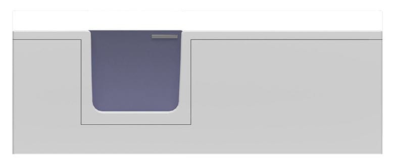 GKI DUOSETLA vaňa 170x80 cm, s dvierkami, so zástenou a sedadlom, s panelom a rámom, akrylát DUOSETLA Obrázek - fotka
