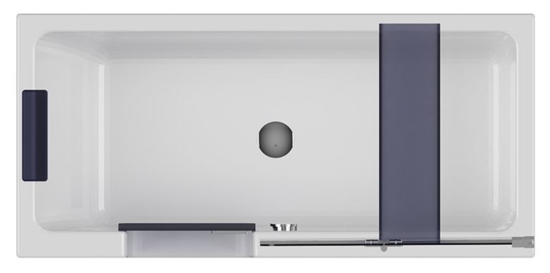 GKI DUOSETLA vaňa 170x80 cm, s dvierkami, so zástenou a sedadlom, s panelom a rámom, akrylát DUOSETLA Obrázek - fotka