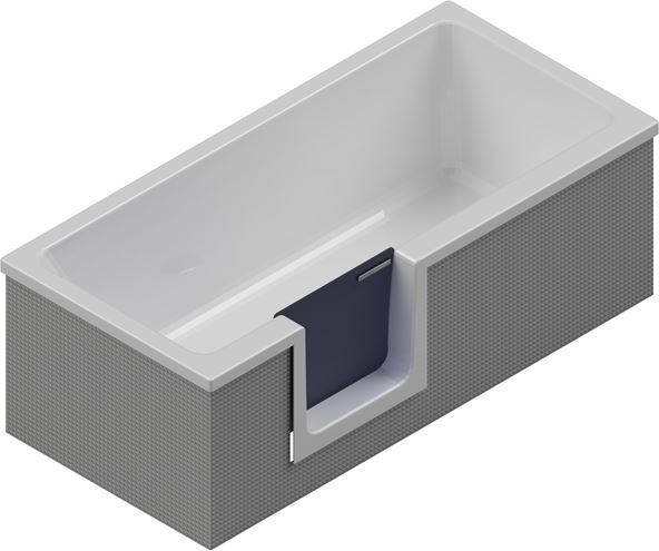 GKI DUOSETLF vaňa 170x80 cm, s dvierkami, so zástenou a sedadlom, s panelom na obloženie a rámom, akrylát DUOSETLF Obrázek - fotka
