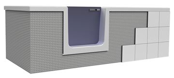 GKI DUOSETLF vaňa 170x80 cm, s dvierkami, so zástenou a sedadlom, s panelom na obloženie a rámom, akrylát DUOSETLF Obrázek - fotka