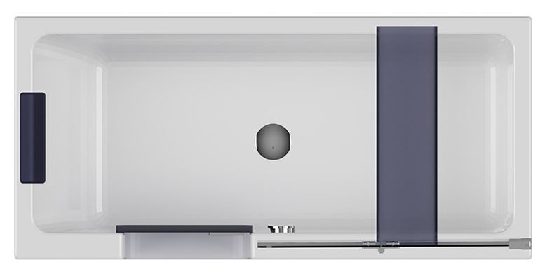 GKI DUOSETLF vaňa 170x80 cm, s dvierkami, so zástenou a sedadlom, s panelom na obloženie a rámom, akrylát DUOSETLF Obrázek - fotka