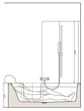 GKI DUOSETLF vaňa 170x80 cm, s dvierkami, so zástenou a sedadlom, s panelom na obloženie a rámom, akrylát DUOSETLF Obrázek - fotka