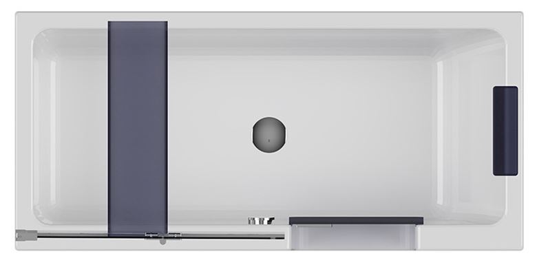 GKI DUOSETRF vaňa 170x80 cm, s dvierkami, so zástenou a sedadlom, s panelom na obloženie a rámom, akrylát DUOSETRF Obrázek - fotka