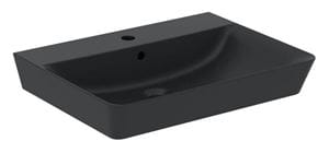 IDEAL STANDARD CONNECT AIR umývadlo 60 cm, s otvorom pre batériu a prepadom, hodvábna čierna