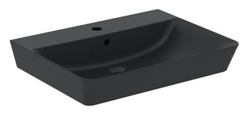 IDEAL STANDARD CONNECT AIR umývadlo 60 cm, s otvorom pre batériu a prepadom, hodvábna čierna