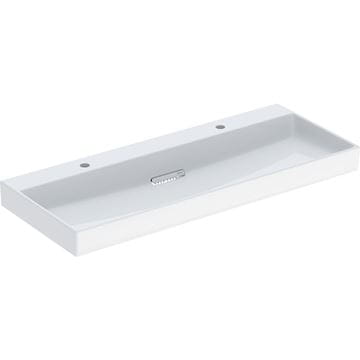 GEBERIT ONE umývadlo 120 cm, s 2 otvormi pre batérie, skrytý prepad, KeraTect