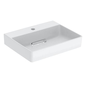 GEBERIT ONE umývadielko 50 cm, s otvorom pre batériu a skrytým prepadom, KeraTect