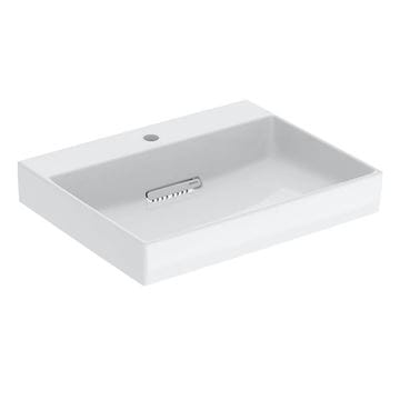 GEBERIT ONE umývadlo 60 cm, s otvorom pre batériu, skrytý prepad, KeraTect