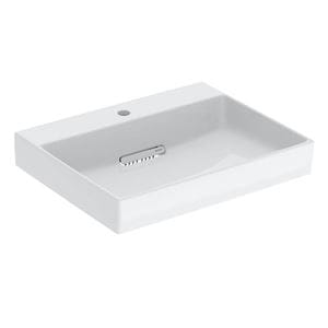 GEBERIT ONE umývadlo 60 cm, s otvorom pre batériu, skrytý prepad, KeraTect