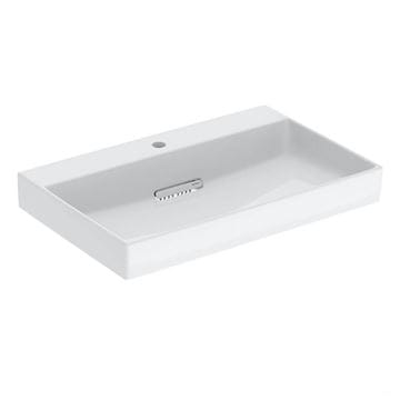 GEBERIT ONE umývadlo 75 cm, s otvorom pre batériu, skrytý prepad, KeraTect