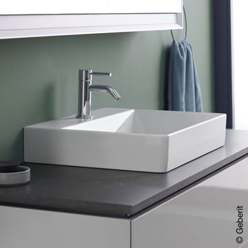 GEBERIT ONE umývadlo 50 cm, s otvorom pre batériu, skrytý prepad, KeraTect 505.024.00.1 Obrázek - fotka