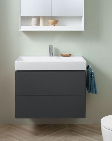 GEBERIT ONE skrinka pod umývadlo 74x47x50, cm, 2 zásuvky, Push-open, orech hickory 505.262.00.6 Obrázek - fotka