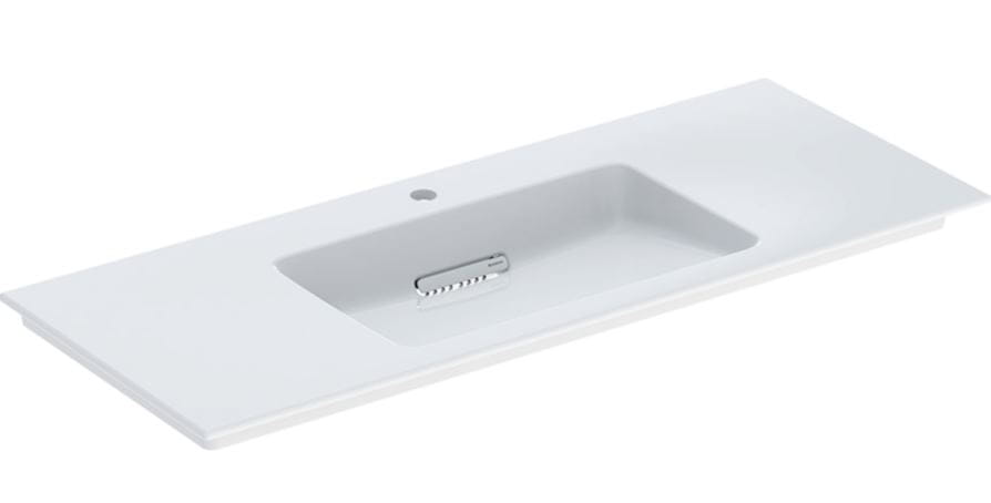 GEBERIT ONE umývadlo 120 cm, s otvorom pre batériu a skrytým prepadom, KeraTect