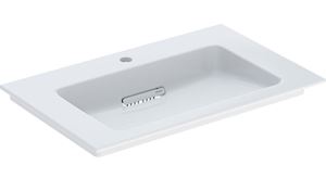 GEBERIT ONE umývadlo 75 cm, s otvorom pre batériu a skrytým prepadom, KeraTect