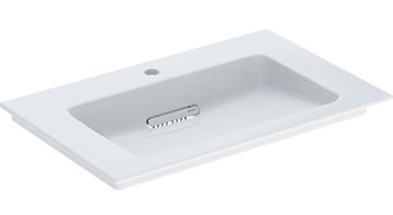 GEBERIT ONE umývadlo 75 cm, s otvorom pre batériu a skrytým prepadom, KeraTect